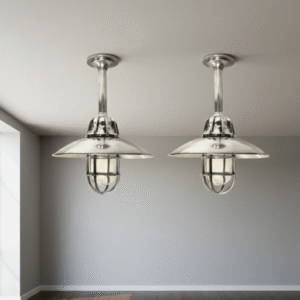 Nautical Solid Mount Bulkhead Ship Light Fixture Aluminum With Shade 2 pieces