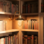 Nautical Maritime Brass Angled Wall Passageway Light Fixture With Shade