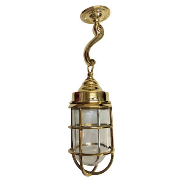 Nautical American Bulkhead Ceiling Hanging Brass Light
