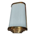 Skyscraper Vintage Art Deco Light Old Lamp Wall Sconces Fixture Brass & Glass Rod Ship Light