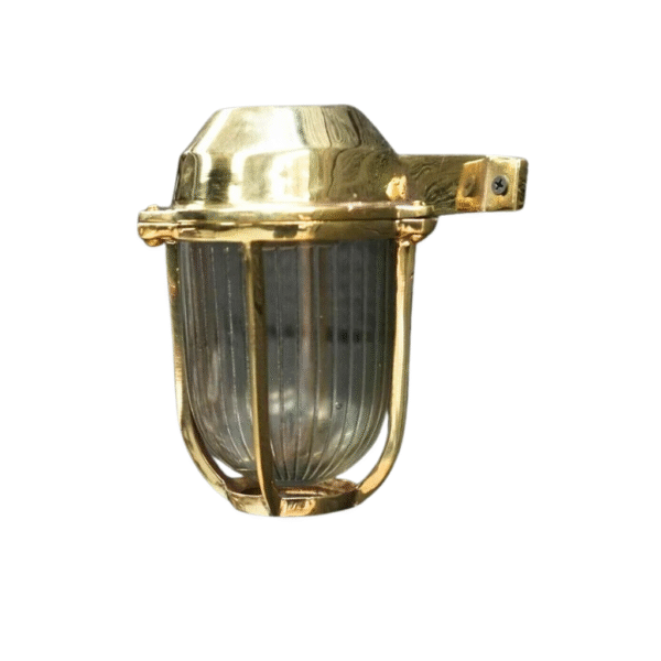 Wall Mount Bulkhead Sconce Light Fixture Nautical Vintage Style Brass