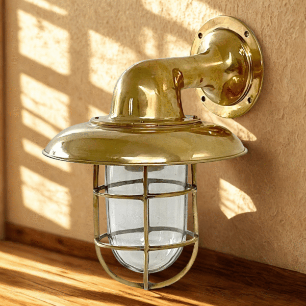 Nautical Ship Marine Solid Brass Wall Swan Passageway Bulkhead Light Fixture