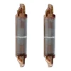 Vintage Art Deco Skyscraper Wall Sconces Fixture in Copper Brass & Glass – a Pair