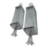 Pair Vintage Art Deco Skyscraper Wall Sconces Fixture in Nickel Brass & Diamond Cut Glass