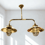 Nautical Ship Marine Solid Brass Hanging Retro Light Fixture – Twins