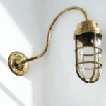 Nautical Marine Goose Neck Ship Antique Solid Brass Wall Light Fixture