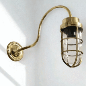 Nautical Marine Goose Neck Ship Antique Solid Brass Wall Light Fixture