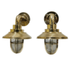 Nautical Bulkhead Light Marine Solid Brass Wall Light With Shade