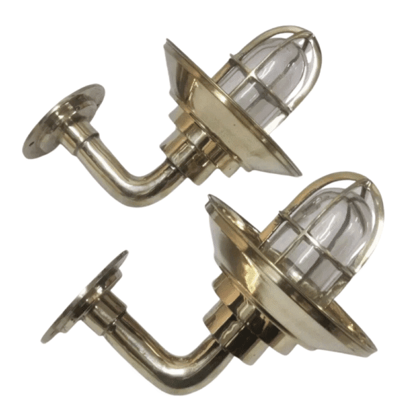Nautical Bulkhead Light Marine Solid Brass Wall Light With Shade