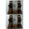 Art Deco Brass & Clear Glass Rod Wall Sconces – Set of 2