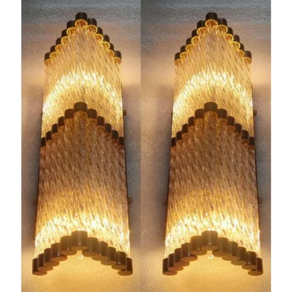 Brass Vintage Art Deco Antique Wall Sconces – a Pair