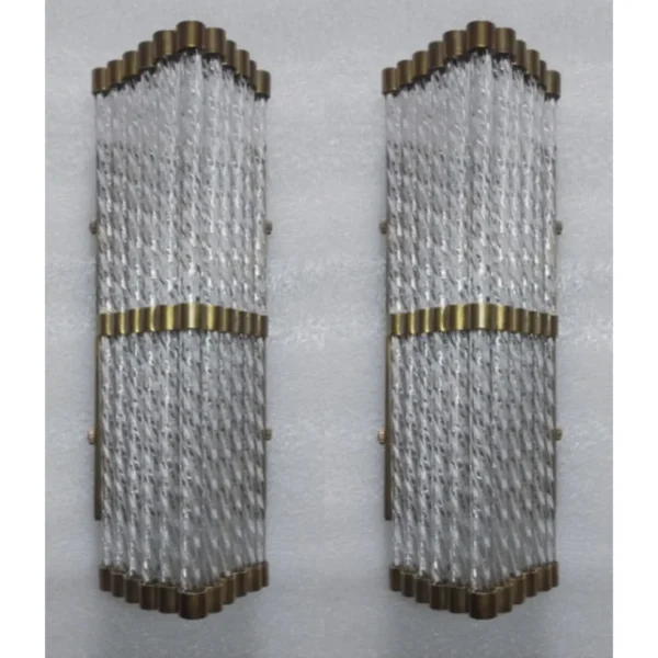 Brass Vintage Art Deco Antique Wall Sconces – a Pair