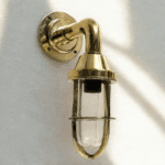 Nautical Solid Brass Bulkhead Wall Sconce Light Fixture Indoor & Outdoor Marine