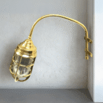 Antique Solid Brass Nautical Swan Ship Passageway Marine Sconce/Wall Light