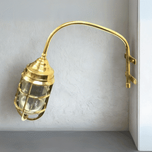 Antique Solid Brass Nautical Swan Ship Passageway Marine Sconce/Wall Light
