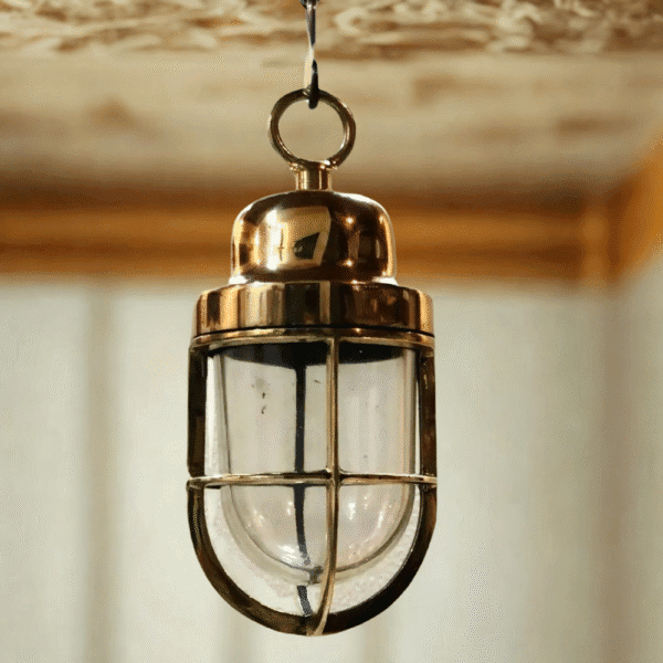 SHIP CEILING ART DECOR AUTHENTIC BRASS HANGING PENDANT LIGHT FIXTURE