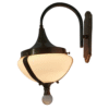 Vintage Art Deco Brass Milk Glass Wall Ceiling Fixture Sconces Ship Light Lamp