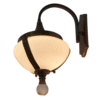 Vintage Art Deco Brass Milk Glass Wall Ceiling Fixture Sconces Ship Light Lamp