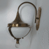 Vintage Art Deco Brass Milk Glass Wall Ceiling Fixture Sconces Ship Light Lamp