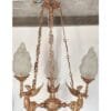 Vintage Art Deco Nouveau Mermaid Chandelier in Brass & Glass