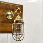 Maritime Hanging Solid Brass Bulkhead Wall Passageway Antique Light