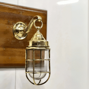 Maritime Hanging Solid Brass Bulkhead Wall Passageway Antique Light