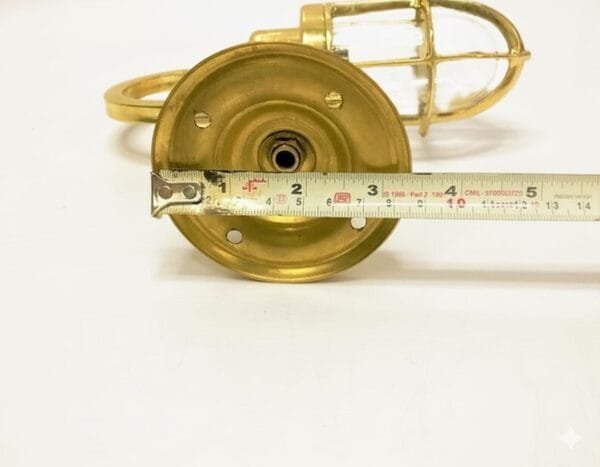 Nautical Maritime Brass Angled Wall Passageway Light Fixture With Shade