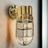 Antique Nautical Brass Bulkhead Wall Lights – Vintage Passageway Ship