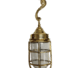 Nautical American Bulkhead Ceiling Hanging Brass Light
