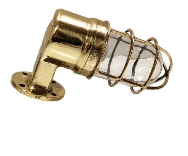 Antique Nautical Brass Bulkhead Wall Lights – Vintage Passageway Ship