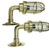 Nautical Antique Brass Bulkhead Wall Sconce Passageway Industrial Ship Light