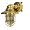 Nautical Solid Brass Outdoor Exterior Wall Light Fixture With Junction Box