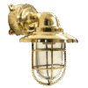 Nautical Solid Brass Outdoor Exterior Wall Light Fixture With Junction Box