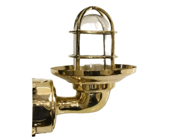 Nautical Solid Brass Outdoor Exterior Wall Light Fixture With Junction Box