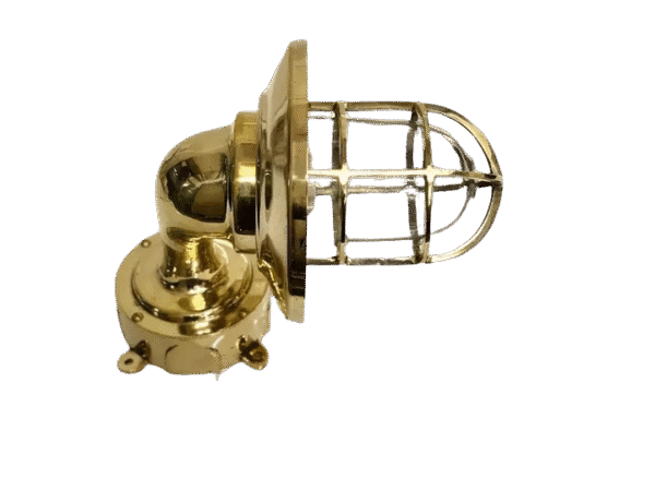 Nautical Solid Brass Outdoor Exterior Wall Light Fixture With Junction Box
