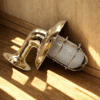 Nautical Maritime Milk Glass Brass Wall Light Fixture with Shade Vintage