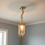 Nautical American Bulkhead Ceiling Hanging Brass Light