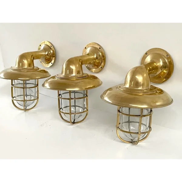 Nautical Ship Marine Solid Brass Wall Swan Passageway Bulkhead Light Fixture