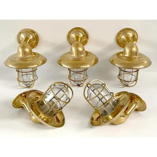 Nautical Ship Marine Solid Brass Wall Swan Passageway Bulkhead Light Fixture