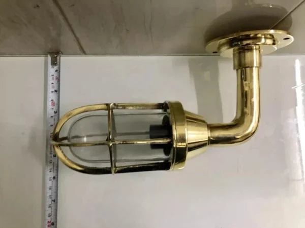 Nautical Solid Brass Bulkhead Wall Sconce Light Fixture Indoor & Outdoor Marine