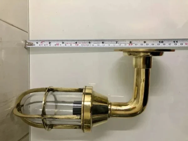 Nautical Solid Brass Bulkhead Wall Sconce Light Fixture Indoor & Outdoor Marine