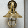 Nautical Bulkhead Light Marine Solid Brass Wall Light With Shade