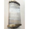 Vintage Art Deco 4 Light Skyscraper Rod Ship Light Wall Sconces Fixture in Brass & Glass