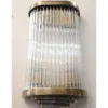 Vintage Art Deco 4 Light Skyscraper Rod Ship Light Wall Sconces Fixture in Brass & Glass