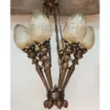 Vintage Art Deco Nouveau Mashaal 6 Light Hanging Chandelier