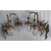 Vintage Art Nouveau Deco Mermaid Wall Sconces in Brass & Glass – a Pair