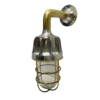 Antique Industrial Style Swan Neck Aluminum & Brass Wall Sconce Light Fixture 2 pieces