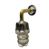 Antique Industrial Style Swan Neck Aluminum & Brass Wall Sconce Light Fixture 2 pieces