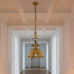 Nautical Marine Brass Wiska Hanging Spot Light With Brass Chain
