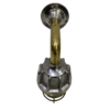Antique Industrial Style Swan Neck Aluminum & Brass Wall Sconce Light Fixture 2 pieces